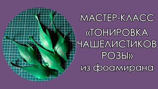 🌹ЧАШЕЛИСТИКИ РОЗЫ из фоамирана ТОНИРОВКА МастерКласс 2020 [upl. by Lamaj]