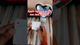 Apple lighting to 35mm headphone jack adaptor  lighting to 35mm viralvideo apple ios shorts [upl. by Granthem]