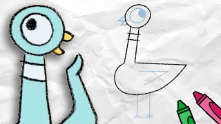 How to Draw The Pigeon  Drawing Videos For Kids 🖍️  Mo Willems Workshop [upl. by Nyllek]