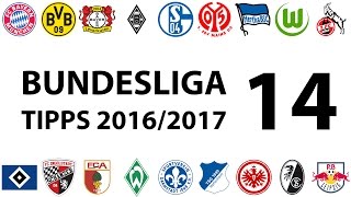 Bundesligatipps 14Spieltag 20162017 [upl. by Merce]