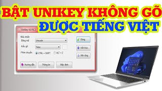 Cách sửa lỗi bật Unikey nhưng không gõ tiếng Việt [upl. by Eruza]