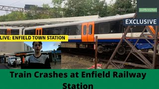 Two injured after train crashes through buffers at London station [upl. by Yngiram951]