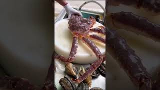 CRAZY 😧 Biggest Crab 🦀 cutting for Cook seafood [upl. by Raffin]