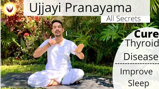 Ujjayi Pranayama With All Secrets  Ocean Breath  Ujjayi Breath Yoga For Thyroid  PrashantjYoga [upl. by Dielle]