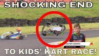 SHOCKING END to Kids Kart Race Most Watched Kart Race Ever in First Month on YT UKC Rd 3 Wigan [upl. by Ailerua394]