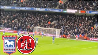 96th MINUTE GOAL STUNS 22000 IPSWICH FANS IPSWICH VS FLEETWOOD VLOG [upl. by Ilehs]