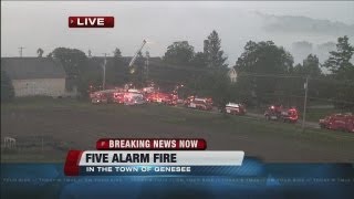 Fivealarm fire in Waukesha County [upl. by Radek]