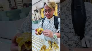 Gold crocodile in Dubai 😱 youtubeshorts dubei shorts comedyvideos [upl. by Noedig59]