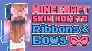 Coquette Hair Bows 🎀 Minecraft Skin Tutorial [upl. by Brnaba]