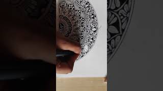 Mandala artZentangle art corner designmandala patternmandala drawing art easyzentangleart [upl. by Idissac]