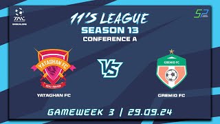 TAL BLR  11s  Season 13  Con A  Game Week 3  Yataghan FC vs Gremio FC  29924 [upl. by Aneerbas]