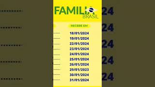 CALENDÁRIO BOLSA FAMÍLIA 2024 JANEIRO [upl. by Neema459]