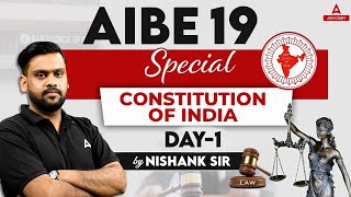 AIBE 19  AIBE 19 Preparation  Constitution of India MCQ  All India Bar Examination [upl. by Nylatsirk110]