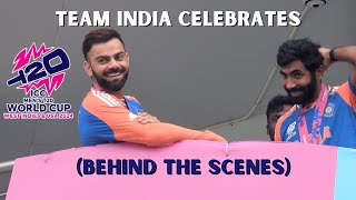 Team India private celebration postwin  T20 World Cup Final  Behind the scenes footage [upl. by Sad]