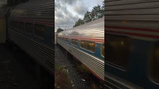 Vermonter at NorthamptonMA arriving and departing train trainstation northampton massachusetts [upl. by Koosis]