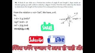 Ch 5 Q 40 Exercises Concepts of Physics Part 1 by H C Verma Newton’s Laws of Motion jeemains 🚀 [upl. by Enibas]