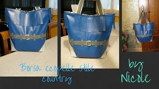 Borsa fai da te in ecopelle stile country  Leather bag tutorial [upl. by Adnaval]