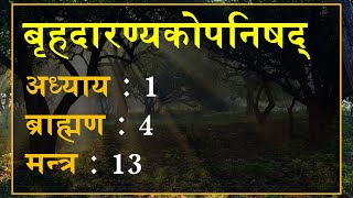 बृहदारण्यकोपनिषद् 1413 मन्त्र अनुवाद एवं व्याख्या  Brihadaranyaka Upanishad 1413 [upl. by Hcurab]