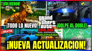 NUEVA ACTUALIZACION en GTA5 Online ¡TODO LO NUEVO GOLPE X2 NUEVO DESAFIO DESCUENTOS y MÁS GTA [upl. by Ilonka262]