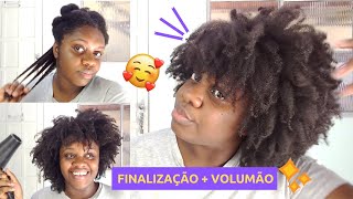 COMO FINALIZAR E DAR MUITO VOLUME EM CABELO CRESPO TIPO 4 [upl. by Asilam]