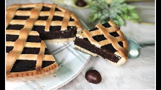 CROSTATA CON CREMA DI CIOCCOLATO E CASTAGNE  RICETTA FACILE [upl. by Trudnak611]