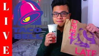 LIVE TACO BELL STORYTIME Scary Stories and GHOSTS  Eating Show [upl. by Atnod]