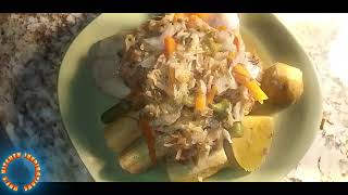 CABBAGE amp SALTFISH amp OKRA AND BOILED FOOD [upl. by Dodds]