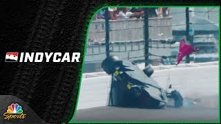 IndyCar Series driver Kyle Kirkwood relives 2023 Indianapolis 500 crash  Motorsports on NBC [upl. by Labina236]