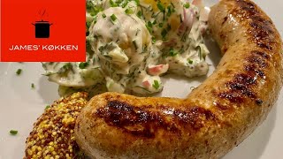 Hjemmelavede grillpølser med kartoffelsalat [upl. by Elyssa]