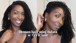 Human Hair Mini Twists using QVR Afro Kinky Bulk Hair [upl. by Enecnarf]