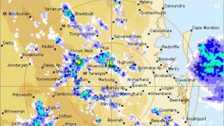 Toowoomba RADAR of deluge that caused severe flash flood January 2011 [upl. by Moss]