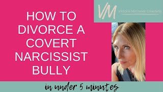 How To Divorce A Covert Narcissist Bully in under 5 minutes [upl. by Aehsal289]