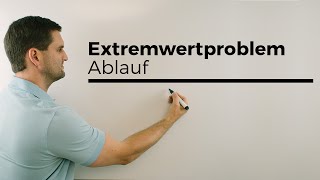 Extremwertproblem Ablauf Optimierungsaufgabe Extremalproblem  Mathe by Daniel Jung [upl. by Sladen]