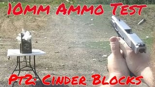 10mm Underwood Ammo Test Pt2 Concrete Block Penetration [upl. by Swiercz128]