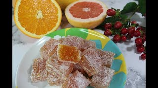 GrapefruitOrange MarmeladPate De FruitStepByStep Instructions [upl. by Andromache139]