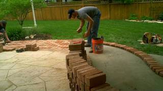 Firerock Fireplace  Flagstone Patio  and addition of brick walkway by Masonry Art LLC [upl. by Gautious]