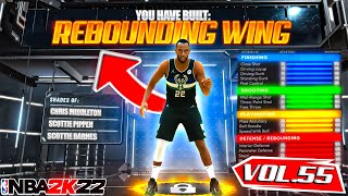 BEST REBOUNDING WING BUILD ON NBA 2K22 RARE BUILD SERIES VOL 55 [upl. by Leohcin]