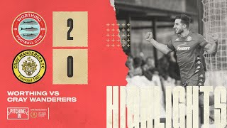 Highlights  Worthing v Cray Wanderers  41221 [upl. by Aihsitan]