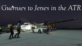 Guernsey To Jersey in the ATR Takeoff and Landing  MSFS 2020 [upl. by Ahsets]