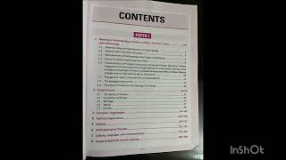 Table of contents of book “Anthropology Exemplified” for UPSC and state services [upl. by Nabois]