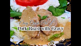 Crock Pot Pork Roast with Gravy  Easy Recipe [upl. by Elay236]