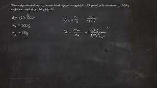 Oblicz stężenie molowe roztworu chlorku potasu o gęstości 123 gcm³ jeśli wiadomo że 300 g [upl. by Ymmit547]