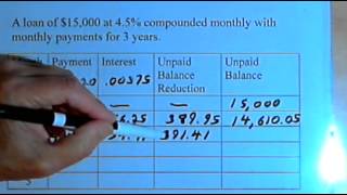 Constructing an Amortization Schedule 14137 [upl. by Nahtanod]