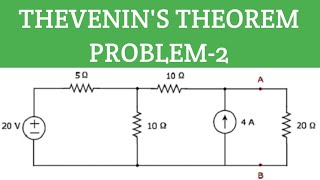 THEVENINS THEOREM PROBLEM2 [upl. by Larimore]