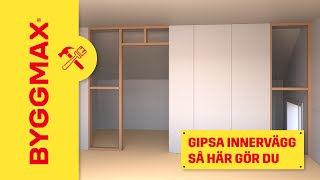 Gipsa innervägg så här gör du [upl. by Nerrad]