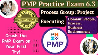 PMP Practice Exam 63 Process Group Project Executing Domain All [upl. by Eeram378]