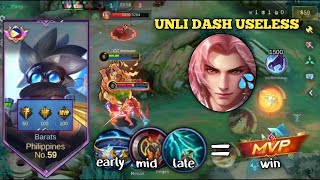 HYPER LANCELOT UNLI DASH USELESS  USING TRUE DAMAGE BUILD  BARATS BEST BUILD ON SEASON 33  MLBB🦖 [upl. by Aisilef]