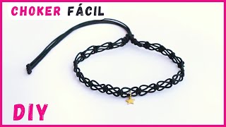 💜 Como hacer collar choker de hilo en macramé  Choker fácil y bonito 😍 [upl. by Arreip]