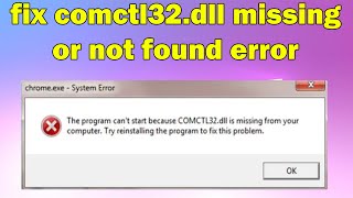 How to Fix comctl32dll Missing or Not Found Error in Windows 1011 [upl. by Lavelle908]