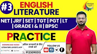 English Literature Practice Class 3  NET  JRF  SET  TGT  PGT  LT GRADE I amp II  BPSC [upl. by Atika]